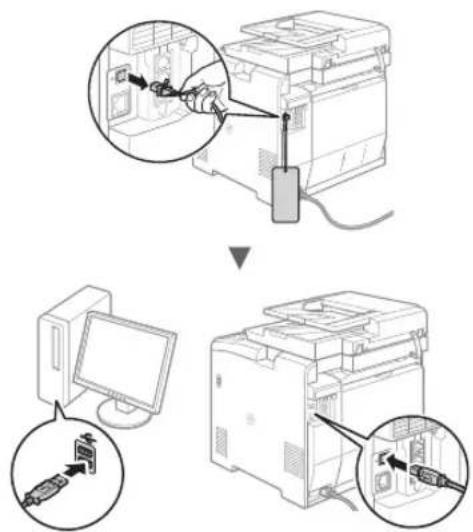 CANON iSensys MF8540Cdn - Pripojen pomoci kabelu USB - 1