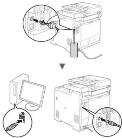CANON iSensys MF8540Cdn - Forbindelse via USB-kabel - 1