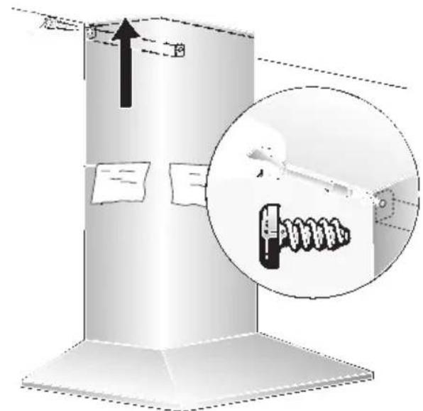 BOSCH DKE765A - För de 4 skruene skrus fast ma damphetten rettes pa plass. - 3