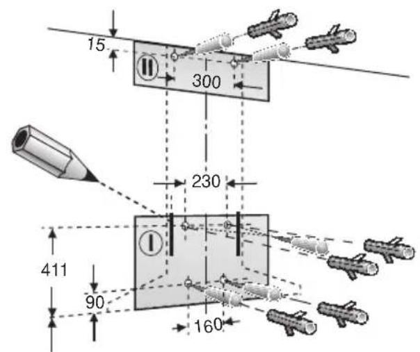 BOSCH DKE765A - Length of the connecting cable: 1.30m If it is necessary to wire the extractor hood directly into the mains: - 1