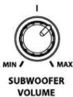 BOSTON ACOUSTICS SoundWare XS Digital Cinema - Adjusting the subwoofer sound level - 1