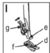CLATRONIC NM 600 - Bevestiging en het verwijderen van de persvoetschoen (Afb. H - J) - 2