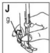 CLATRONIC NM 600 - Mocowanie iusuwanie stopki dociskajcej (rys. H-J) - 3