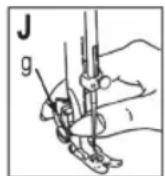 CLATRONIC NM 600 - Befestigen und entfern der Nahfußsohle (Abb. H-J) - 3