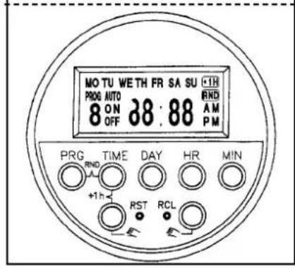 Argoclima Mythiko - ELECTRONIC BUILT-IN-TIMER OPERATION INSTRUCTIONS ISTRUZIONI D'USO DEL PROGRAMMATORE ELETTRONICO NOTICE D'UTILISATION DU PROGRAMMATEUR ELECTRONIQUE BEDIENUNGSANLEITUNG DER ELEKTRONISCHEN ZEITSCHALTUHR INSTRUCCIONES DE USO DEL PROGRAMMADOR ELECTRONICO - 3