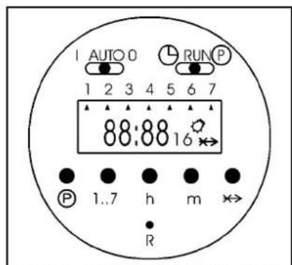 Argoclima Mythiko - ELECTRONIC BUILT-IN-TIMER OPERATION INSTRUCTIONS ISTRUZIONI D'USO DEL PROGRAMMATORE ELETTRONICO NOTICE D'UTILISATION DU PROGRAMMATEUR ELECTRONIQUE BEDIENUNGSANLEITUNG DER ELEKTRONISCHEN ZEITSCHALTUHR INSTRUCCIONES DE USO DEL PROGRAMMADOR ELECTRONICO - 2
