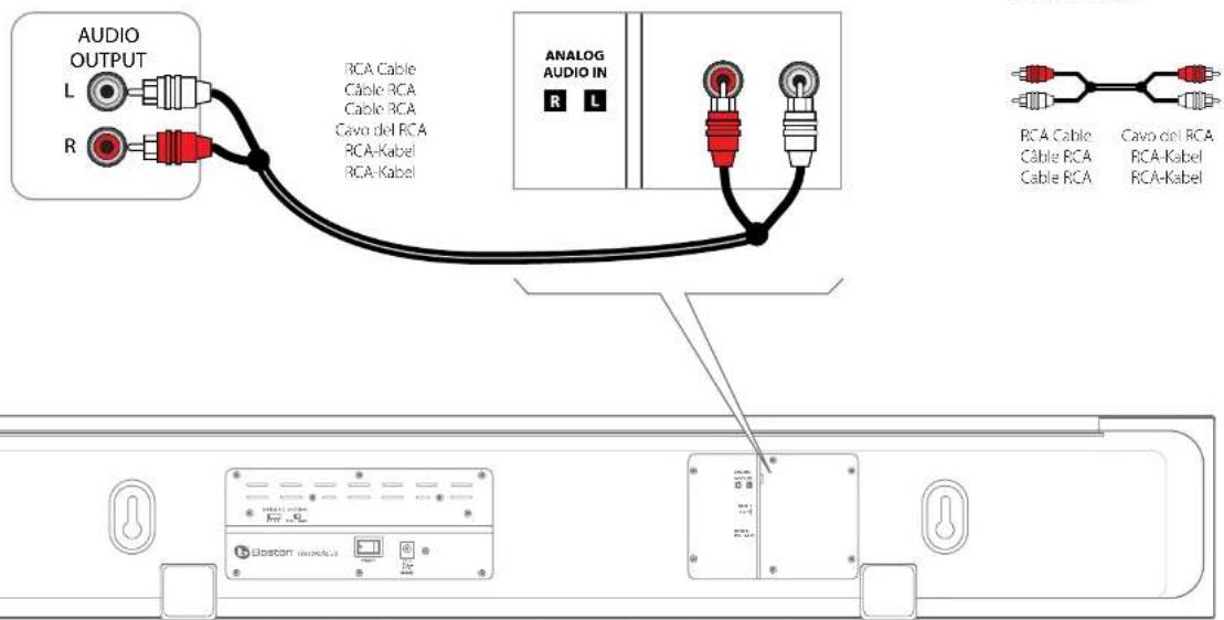BOSTON ACOUSTICS TVEE 30 - Connexion de votre soundbar/Conexión de la Barra de Sonido - 3
