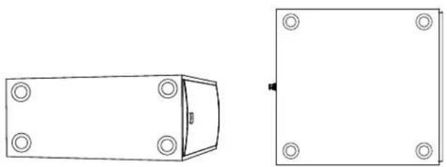 BOSTON ACOUSTICS TVEE 30 - Emplacement des pieds du caisson de basse - 1
