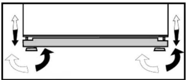 BEKO DNE62220DPX - Ρύθμιση των ποδιών - 1