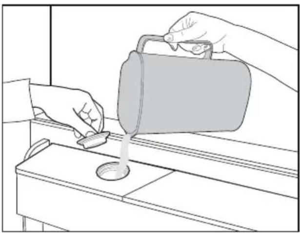 BEKO DNE62220DPX - Remplissage du réservoir du distributeur. - 2