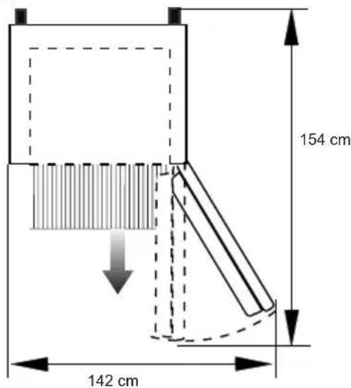 BEKO DNE62220DPX - Dimensiones del área de uso - 1
