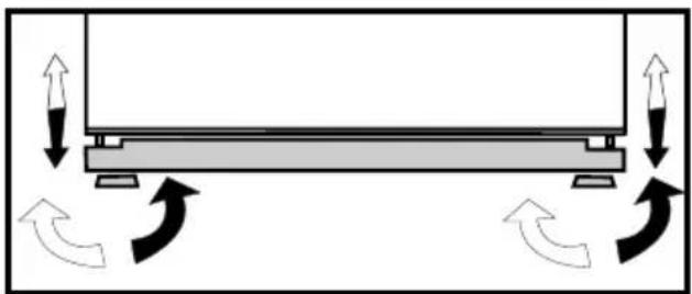 BEKO DNE62220DPX - Adjusting the feet - 1
