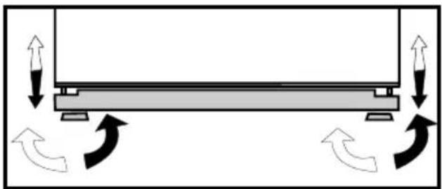 BEKO DNE62220DPX - Stelvoetjes aanpassen - 1