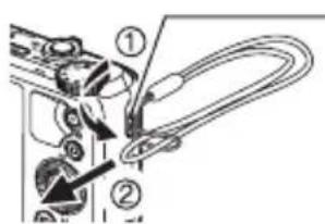 Technical diagram showing mechanical assembly with numbered components and directional arrows indicating motion or movement.
