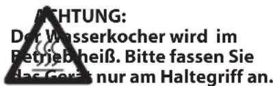 Cloer 4951 - Sicherheitshinweise zum Kontaktsockel und Wasserkocher - 1