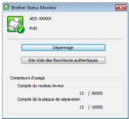 BROTHER ADS1500W - Surveiller l'etat de l'ordinateil depuis votre ordinateur - 1