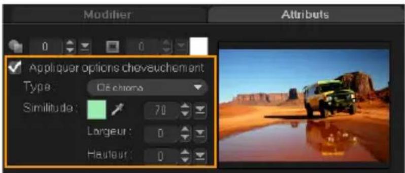 COREL Photo Video Suite X6 - Appliquer une clé chroma dans le clip d'incrustation - 1