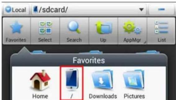Yarvik Ingenia Compact SMP35200 - Accesso alla scheda MicroSD in ES File Explorer - 1