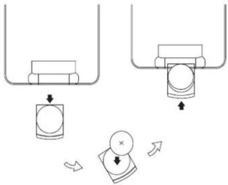 PHILIPS DCB291 - Pour remplacer la pile de la télécommande : - 1