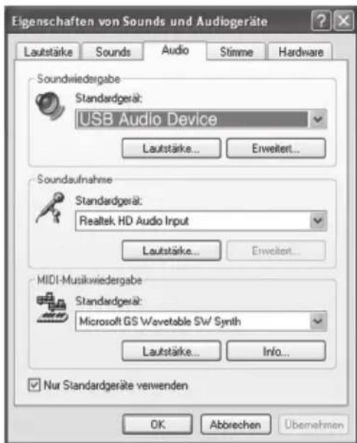 Cabstone Soundbar 95122 - HINWEIS Funktioniert das Gerät nicht per plug &amp; play, wahren Sie als Audio Standard in der Systemsteuerung „USB Audio Device" aus. - 1