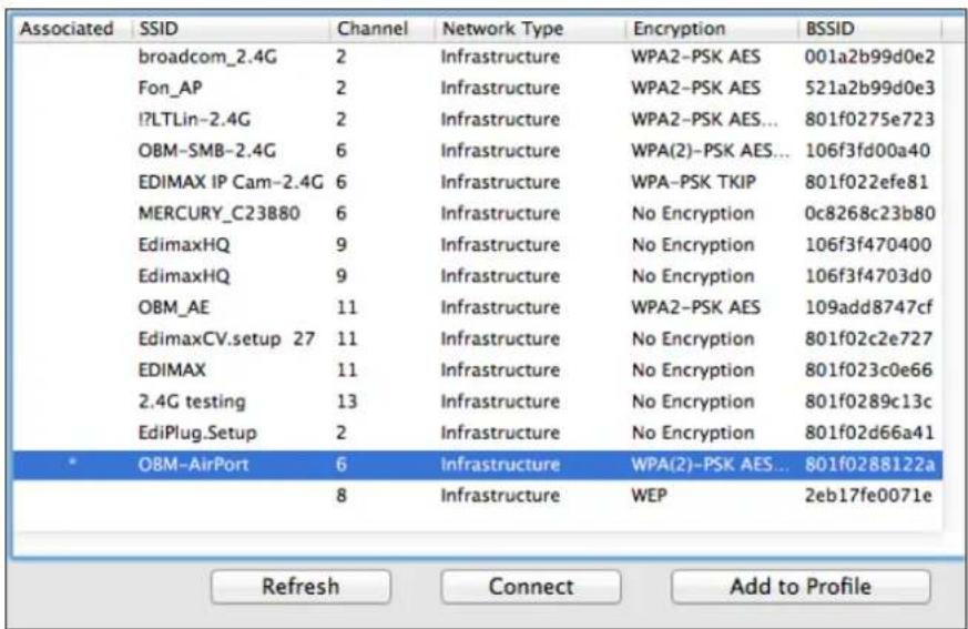 Edimax EW7722UTn V2 - VI-3-3. Réseau disponible - 2