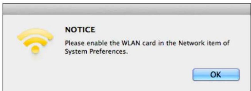 Edimax EW7722UTn V2 - Lorsque l'adaptateur est connecté à votre ordinateur (après le redémarrage du système), l'ulitaire sans l's'ouvre automaquement. Cependant, si vous voyagez l'avis ci-dessous, vous devez acver l'adaptateur dans « Préférences système » Réseau » comme indiqué aparavant au point IV-1. Installaon du pilote Étape 3. - 1