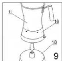 ALPINA SF2809 - NASTAVAK ZA SPRAVLJANJE CAPPUCCINA NASTAVAK ZA SPRAVLJANJE ESPRESSO KAVE - 9