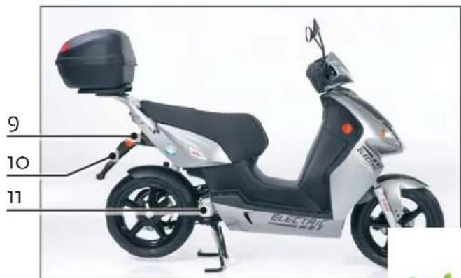 Govecs Go!S 1.2 - Éclairage de la plaque d'immatriculation (uniquement en version « + ») - 2