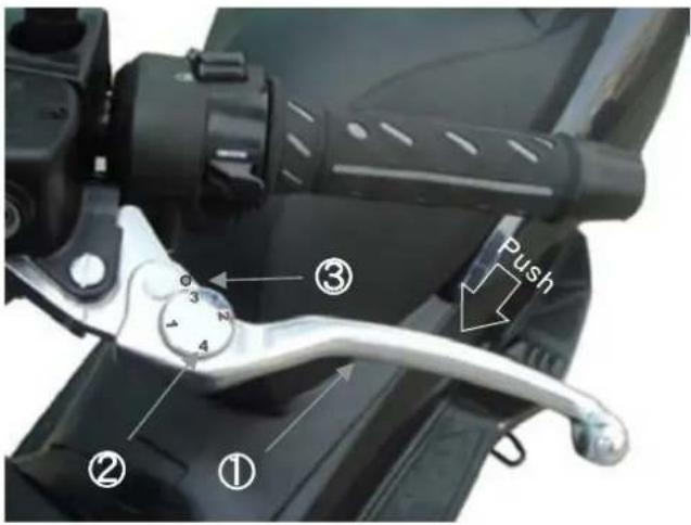 KYMCO Downtown 300i - Brake lever adjusters - 1