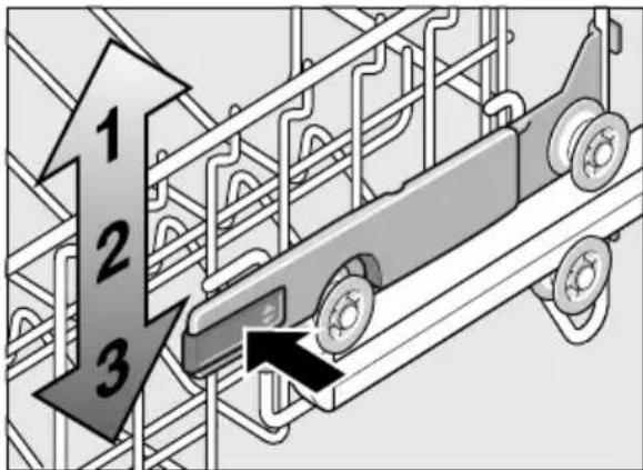 BOSCH SMV69U80EU - Modificar la altura del cesto - 1