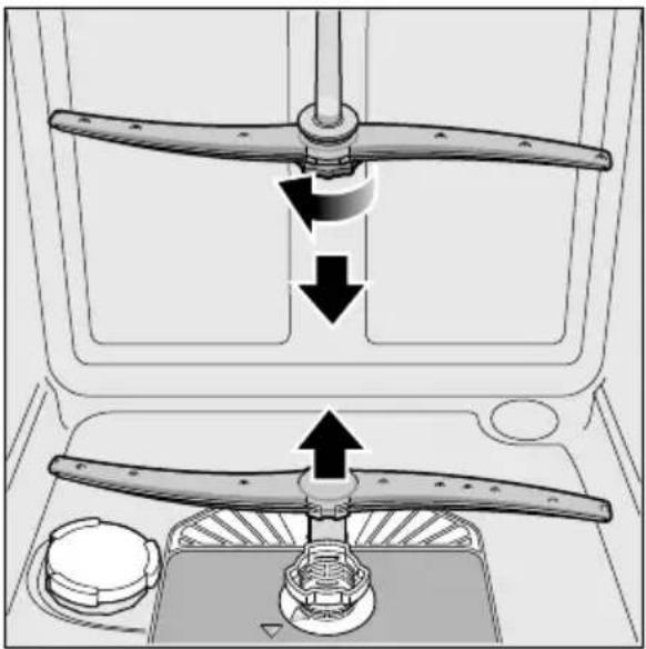 BOSCH SMV69U80EU - Advertencias relativas a los brazos de aspersión - 1