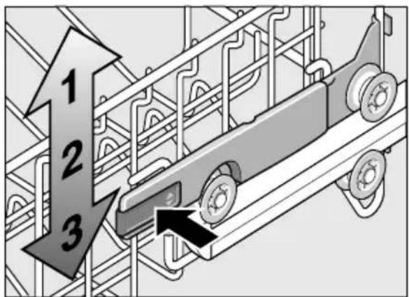 BOSCH SMV69U80EU - Adjusting the height of the basket - 1