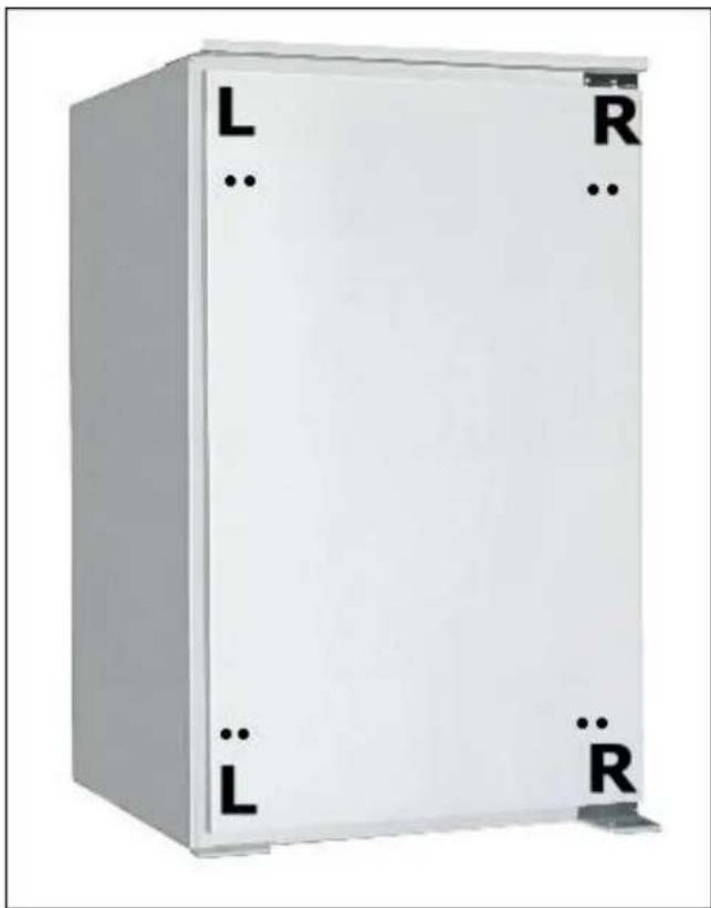 PKM KS 130.0 - White plastic electrical outlet bracket with two circular holes (no text or symbols visible)
The fridge can subsequently be restarted, see Page 6. - 1