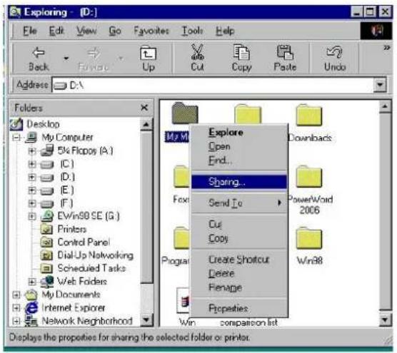 Fantec TVLHD - Einstellung Freigaben für Windows 98/ME - 1