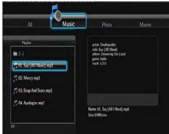 Fantec MMFHDL - Wiedergabeliste durchsuchen - 1