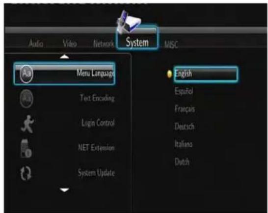 Fantec MMFHDL - Langue du menu - 1