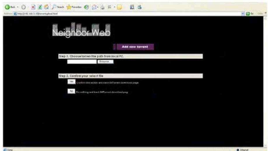 Fantec MMFHDL - Neuen Torrent hinzufugen - 1