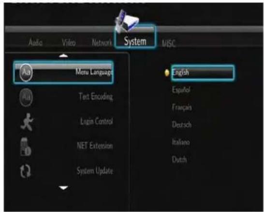 Fantec MMFHDL - Menu Language - 1