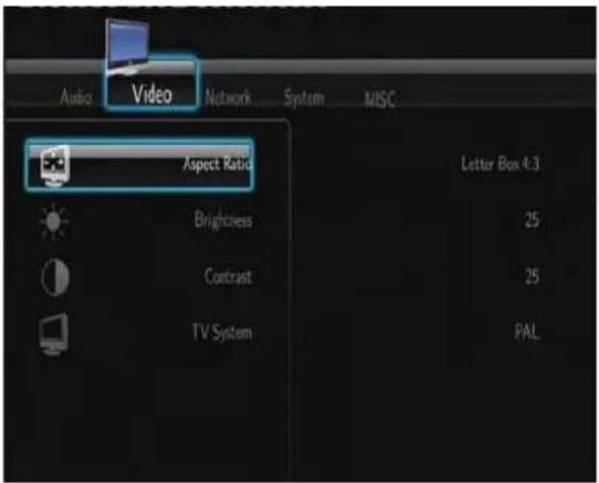 Fantec MMFHDL - Modification des réglages video - 1