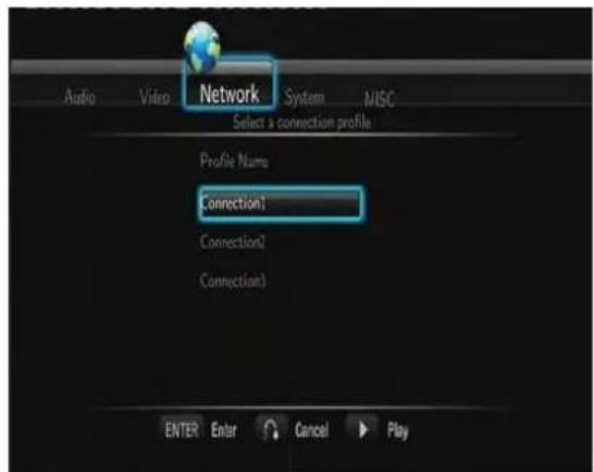 Fantec MMFHDL - - Selecting a connection profile - 1