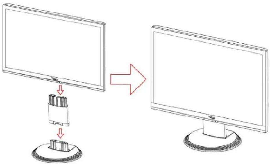 FUJITSU SL 3230T - Assembling the monitor base - 2