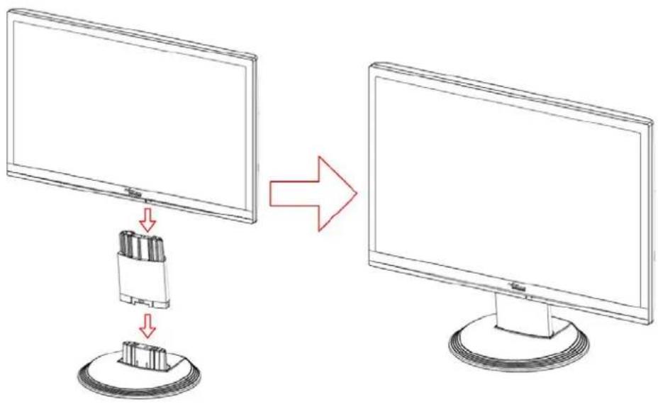 FUJITSU SL 3230T - Montaggio della base del monitor - 2