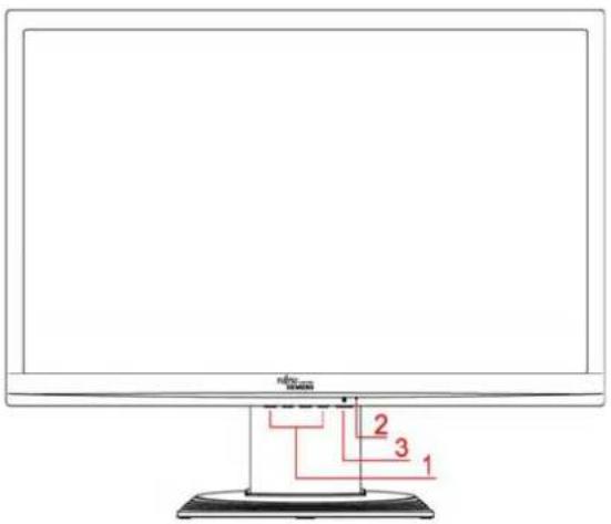 FUJITSU SL 3230T - Switching the monitor on/off - 1