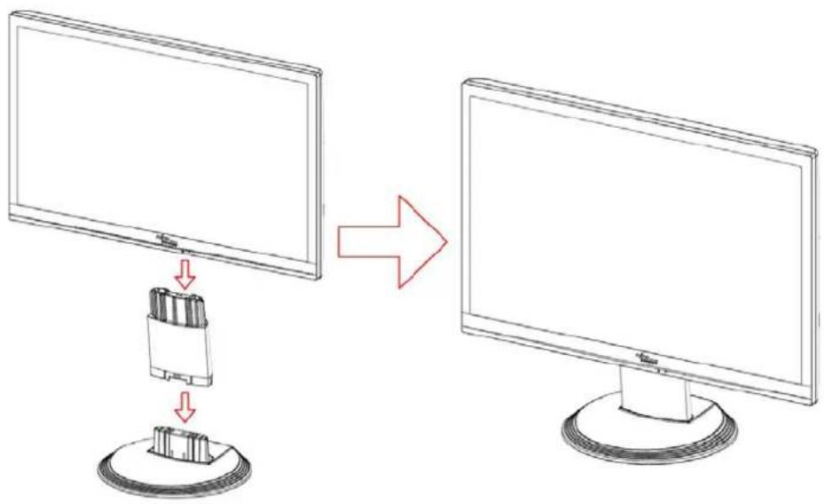 FUJITSU SL 3230T - Näytön jalustan asennus - 2