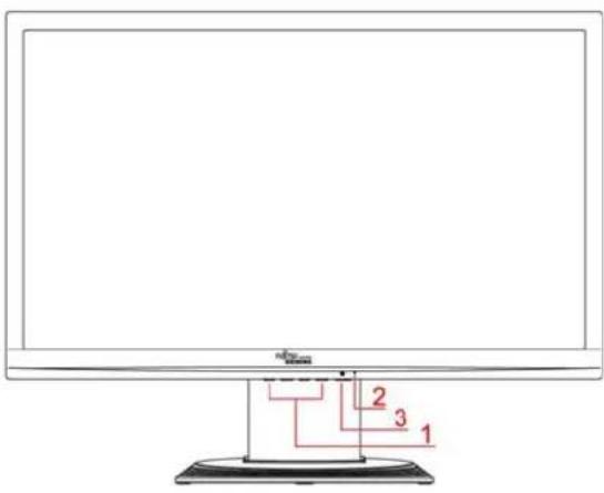 FUJITSU SL 3230T - Zapnutí a vypnutí monitoru - 1