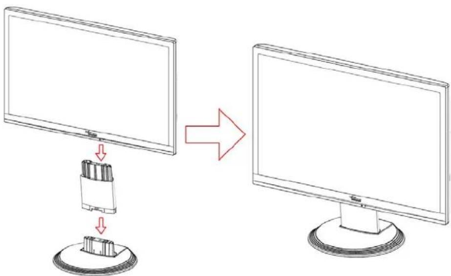 FUJITSU SL 3230T - Montar o pé do monitor - 2