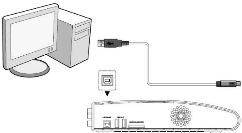 EMTEC Movie Cube V120H - Connexion à l'ordinateur - 1