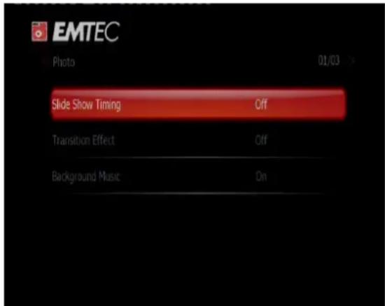 EMTEC Movie Cube V120H - Changement des paramètres photos - 1