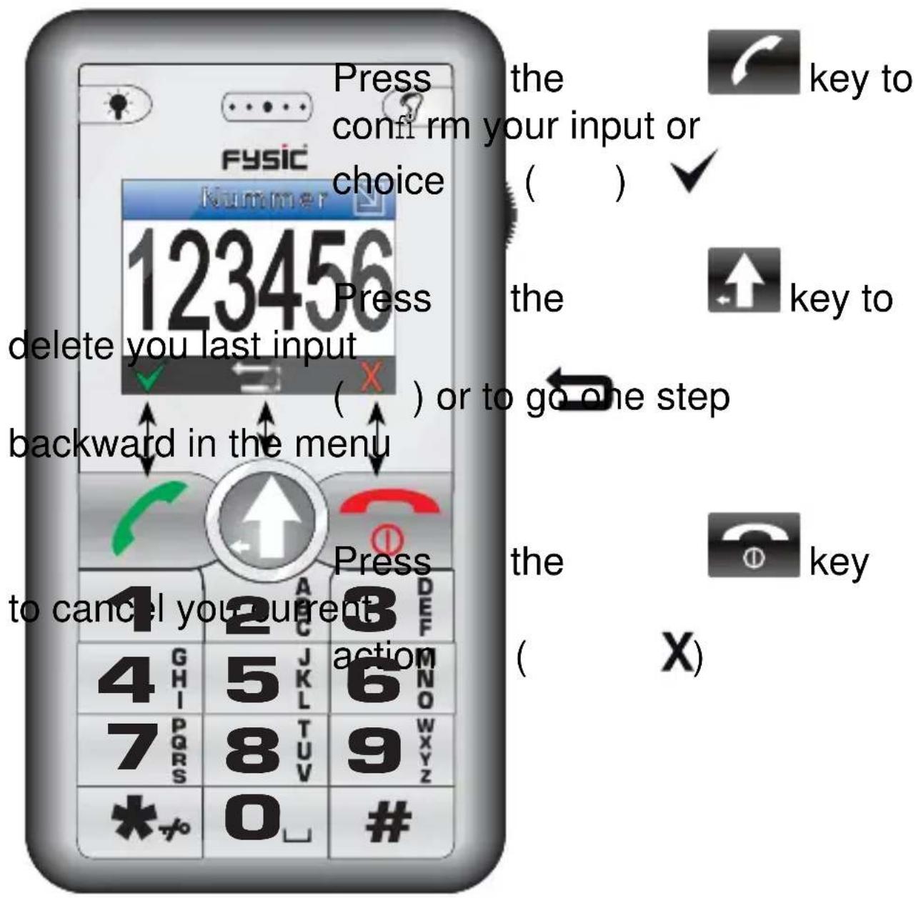 Fysic FM8800+ - OK, BACK or CANCEL: - 1