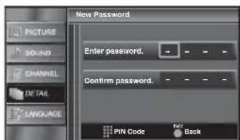 FUNAI LC195SLX - Press [the Number buttons] to enter the new 4-digit PIN Code. - 2